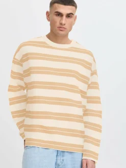 Solid Sweatshirts & Sweatjacken<Herren Sweatshirt - SDPEACE beige gestreift