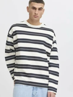 Solid Sweatshirts & Sweatjacken<Herren Sweatshirt - SDPEACE weiß gestreift