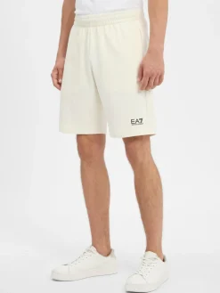 EA7 Emporio Armani Hosen<Herren Sweatshorts weiß uni