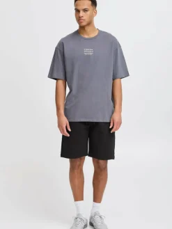 BLEND Hosen<Herren Sweatshorts - BHCASPER schwarz strukturiert