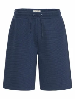 BLEND Hosen<Herren Sweatshorts - BHCASPER blau strukturiert