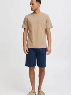 BLEND Hosen<Herren Sweatshorts - BHCASPER blau strukturiert