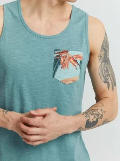 BLEND Shirts<Herren Tanktop blau gemustert