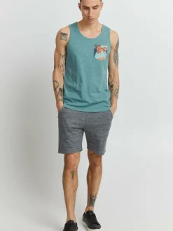 BLEND Shirts<Herren Tanktop blau gemustert