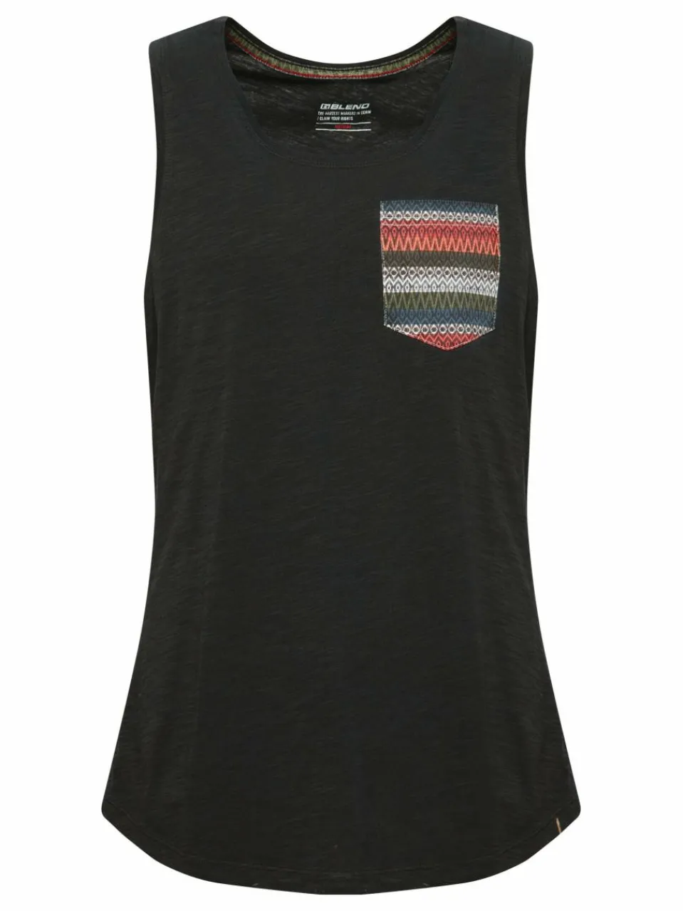 BLEND Shirts<Herren Tanktop - BHElei schwarz gemustert