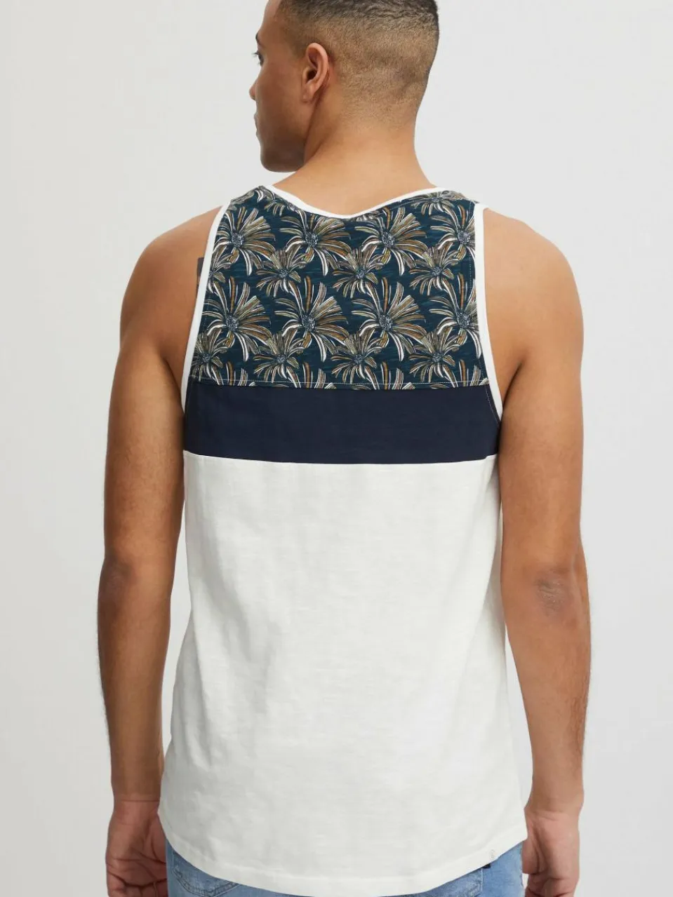 Solid Shirts<Herren Tanktop - SDFlo blau gemustert