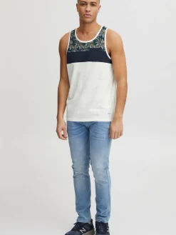 Solid Shirts<Herren Tanktop - SDFlo blau gemustert
