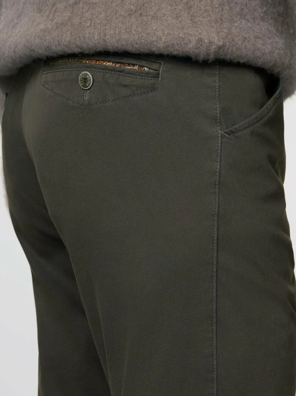 MEYER Hosen<Herren Thermo Chino - Chicago grau uni