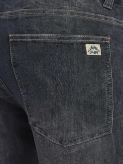 Jan Vanderstorm Jeans<Herren Tiefbundbermuda - LAMBRIT grau uni