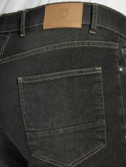 Jan Vanderstorm Jeans<Herren Tiefbundjeans - JOEL schwarz uni