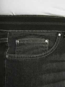 Jan Vanderstorm Jeans<Herren Tiefbundjeans - JOEL schwarz uni