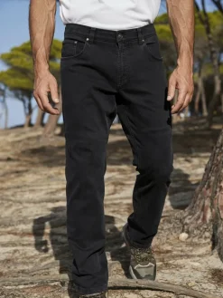 Jan Vanderstorm Jeans<Herren Tiefbundjeans - OKKO schwarz uni