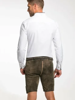 Spieth & Wenksy Hemden<Herren Trachtenhemden - Engadin weiß uni