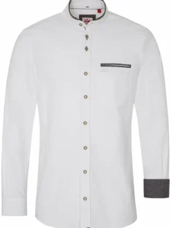 Spieth & Wenksy Hemden<Herren Trachtenhemden - Engadin weiß uni
