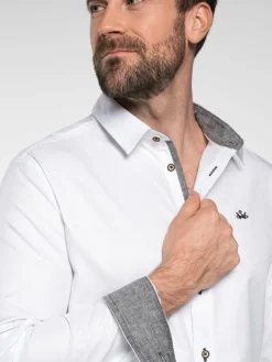 Spieth & Wenksy Hemden<Herren Trachtenhemden - Frisco weiß uni