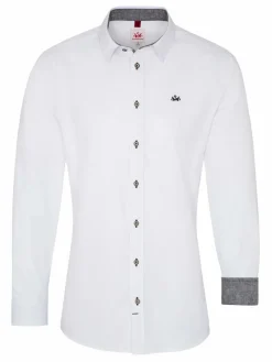 Spieth & Wenksy Hemden<Herren Trachtenhemden - Frisco weiß uni