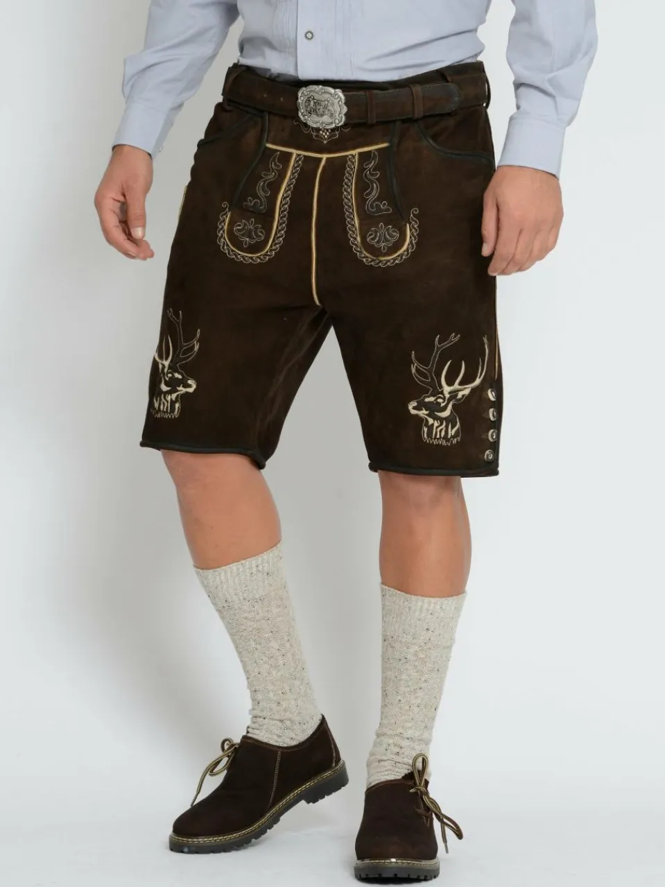 JCC Hosen<Herren Trachtenhose braun uni