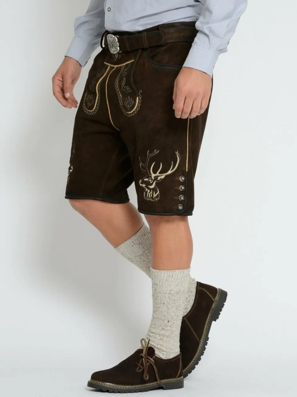 JCC Hosen<Herren Trachtenhose braun uni