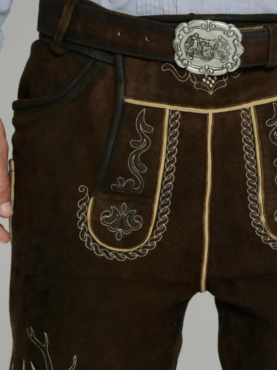 JCC Hosen<Herren Trachtenhose braun uni