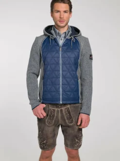 Spieth & Wenksy Pullover & Strickjacken<Herren Trachtenstrickjacke - Traunstein blau uni