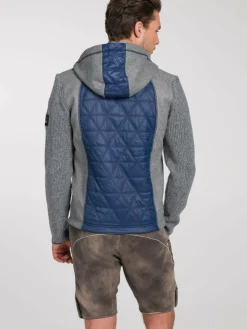 Spieth & Wenksy Pullover & Strickjacken<Herren Trachtenstrickjacke - Traunstein blau uni
