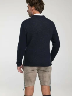 Spieth & Wenksy Pullover & Strickjacken<Herren Trachtenstrickjacke - Gasteig blau uni