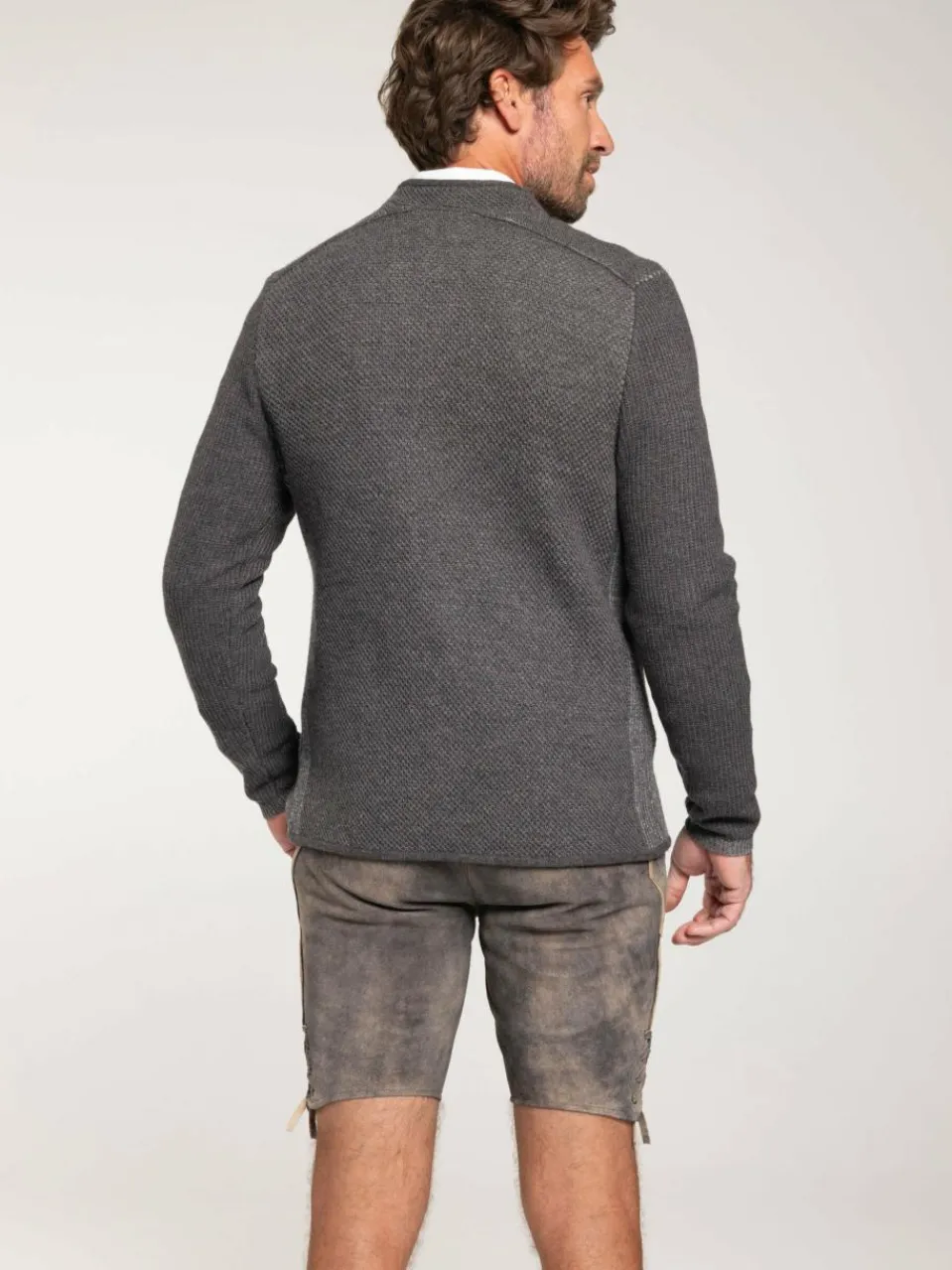 Spieth & Wenksy Pullover & Strickjacken<Herren Trachtenstrickjacke - Gasteig anthrazit uni