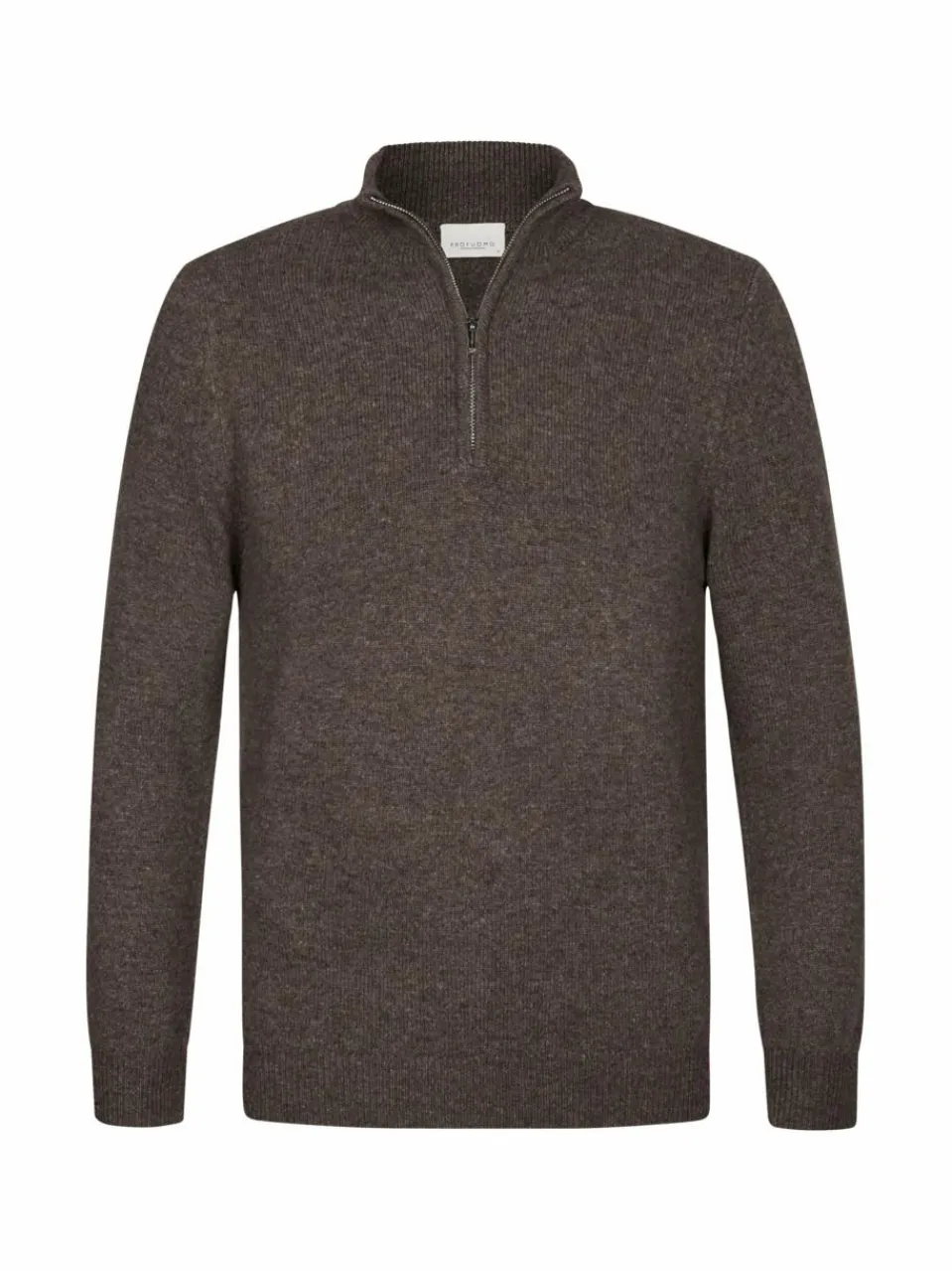 Profuomo Pullover & Strickjacken<Herren Troyer braun uni