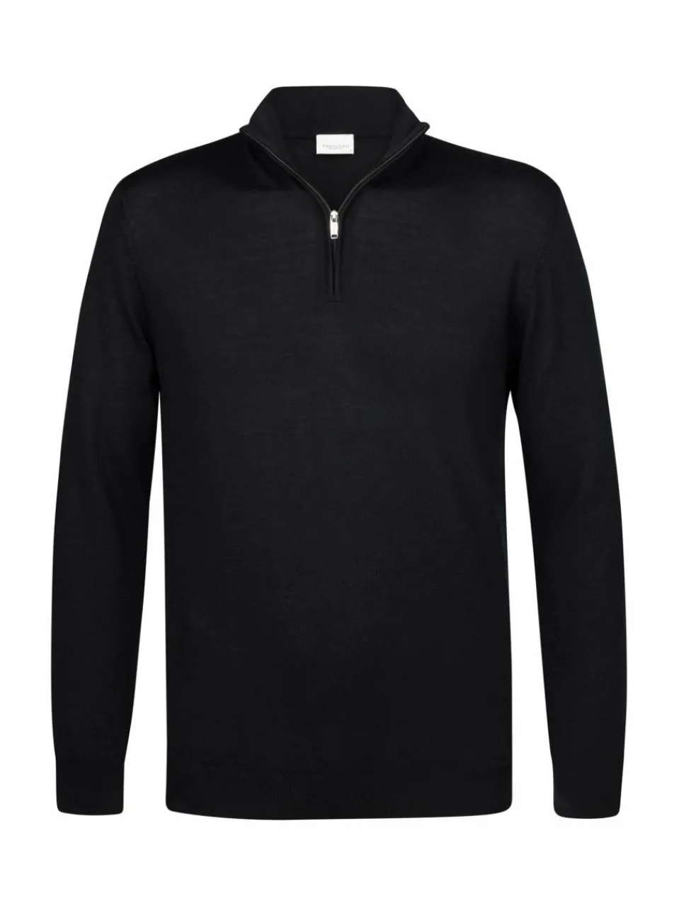 Profuomo Pullover & Strickjacken<Herren Troyer schwarz uni