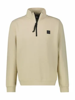 LERROS Sweatshirts & Sweatjacken<Herren Troyer weiß uni