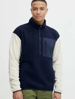 BLEND Sweatshirts & Sweatjacken<Herren Troyer blau gemustert