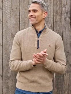 LERROS Pullover & Strickjacken<Herren Troyer kastanie uni