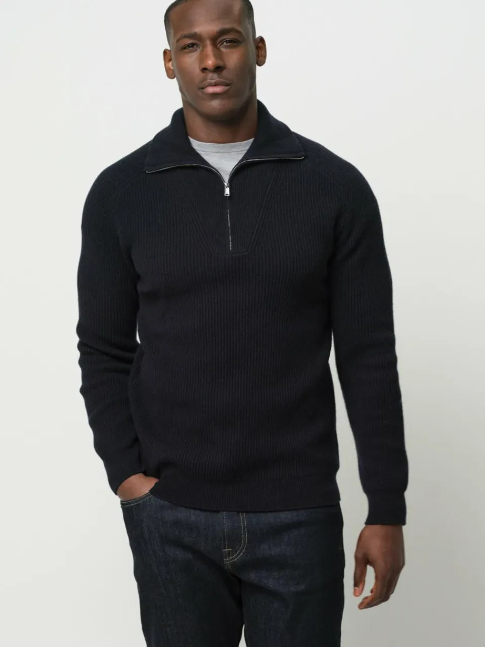 Profuomo Pullover & Strickjacken<Herren Troyer marine uni