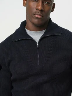 Profuomo Pullover & Strickjacken<Herren Troyer marine uni