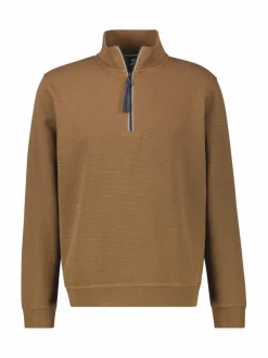 LERROS Sweatshirts & Sweatjacken<Herren Troyer kastanie uni