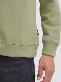 BLEND Sweatshirts & Sweatjacken<Herren Troyer grün bedruckt