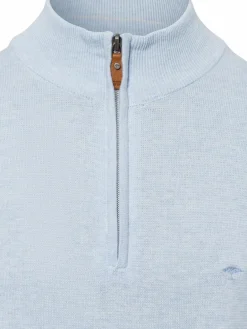 Fynch-Hatton Pullover & Strickjacken<Herren Troyer hellblau uni