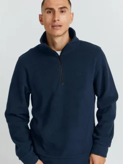 BLEND Sweatshirts & Sweatjacken<Herren Troyer blau uni