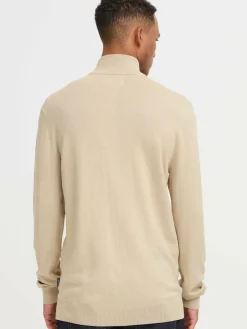 BLEND Pullover & Strickjacken<Herren Troyer - BHDAN beige meliert