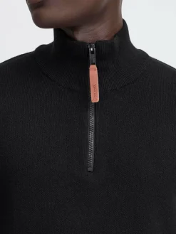 BLEND Pullover & Strickjacken<Herren Troyer - BHMFINTOS schwarz uni