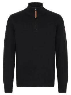 BLEND Pullover & Strickjacken<Herren Troyer - BHMFINTOS schwarz uni