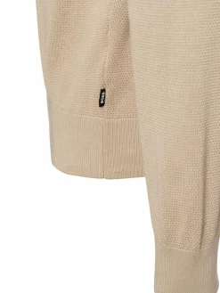 BOSS Pullover & Strickjacken<Herren Troyer - Ebrando-P beige uni