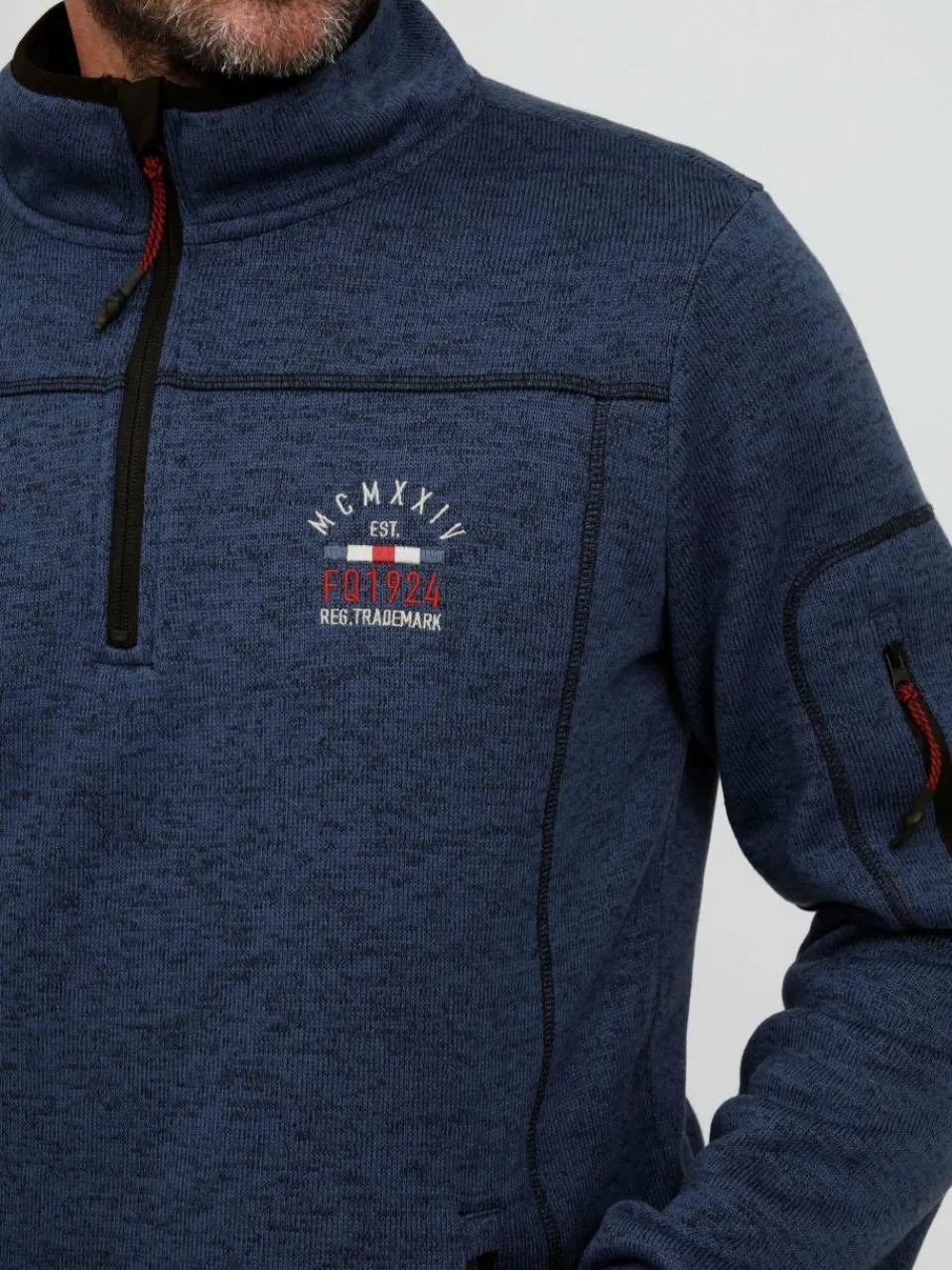 FQ1924 Sweatshirts & Sweatjacken<Herren Troyer - FQBirk blau uni