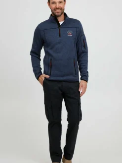 FQ1924 Sweatshirts & Sweatjacken<Herren Troyer - FQBirk blau uni