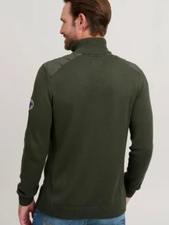 FQ1924 Sweatshirts & Sweatjacken<Herren Troyer - FQErlong grün bedruckt