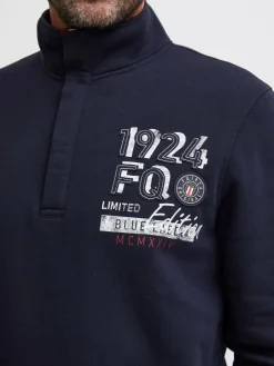 FQ1924 Pullover & Strickjacken<Herren Troyer - FQWilliam blau uni