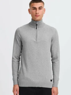 Solid Pullover & Strickjacken<Herren Troyer - SDAKANVIS grau uni