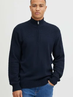 Solid Pullover & Strickjacken<Herren Troyer - SDClive blau uni
