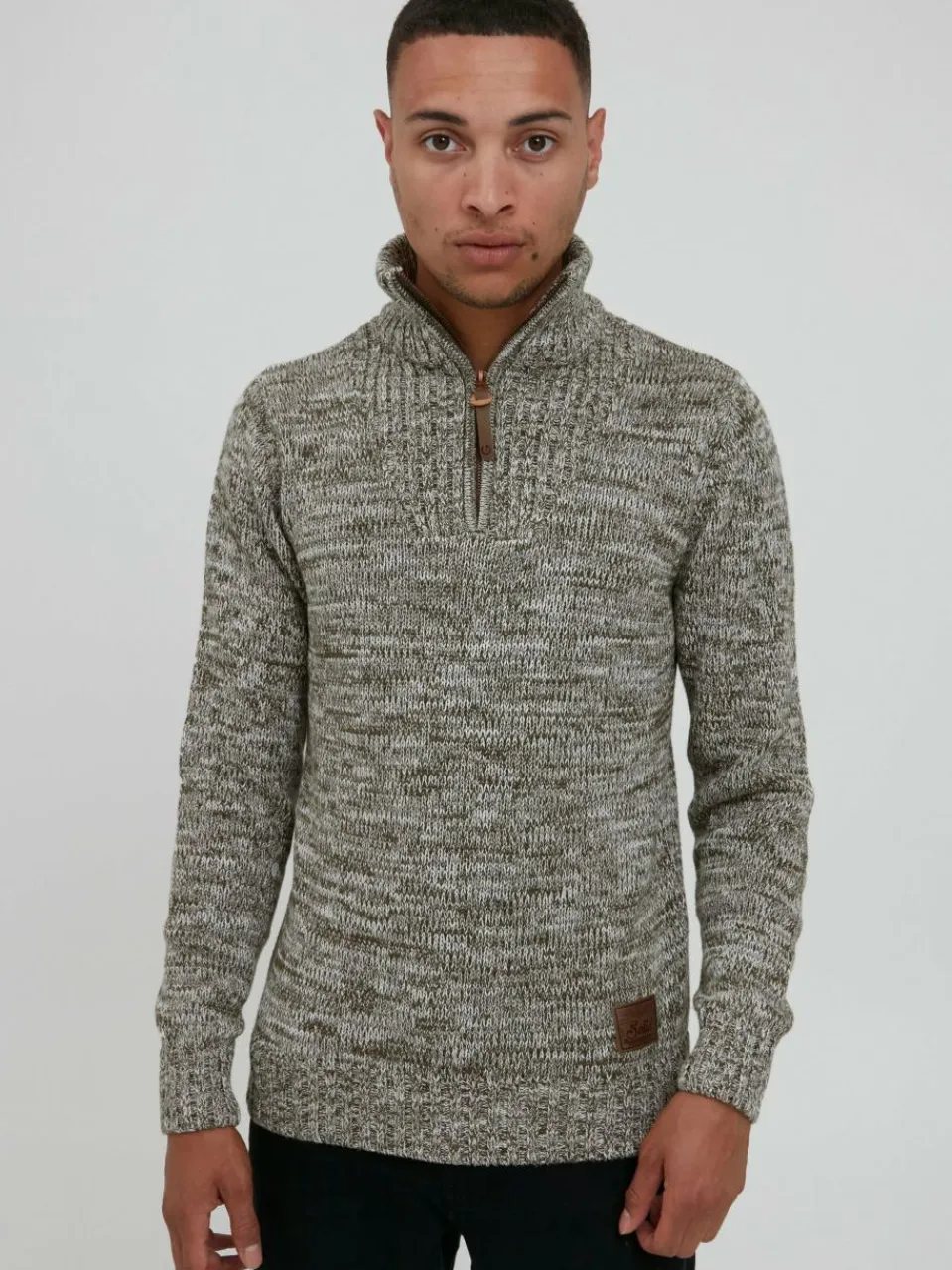 Solid Pullover & Strickjacken<Herren Troyer - SDPhilostrate grün meliert