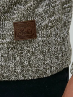 Solid Pullover & Strickjacken<Herren Troyer - SDPhilostrate grün meliert